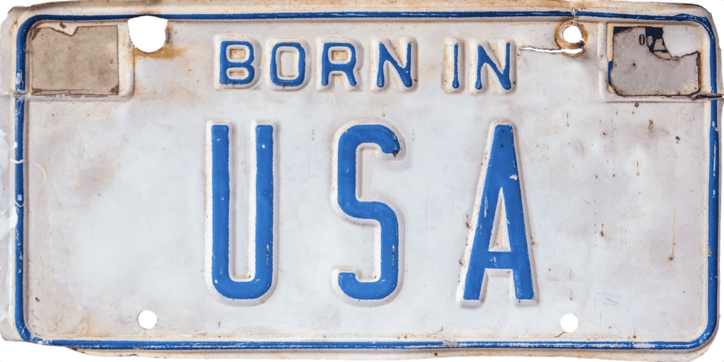 USA License Plate
