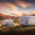 An image that showcases the intricate mechanism of a pop-up camper, revealing its collapsible frame, extendable supports, and lifting mechanism, capturing the essence of how it seamlessly transforms into a cozy mobile home