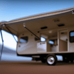 An image showcasing the intricate workings of a pop-up camper lift system