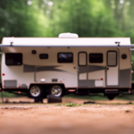 An image showcasing a sturdy camper frame, exhibiting its robust construction through thick steel beams, reinforced joints, and heavy-duty suspension system, inspiring confidence in its capability to withstand substantial weight