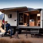 An image showcasing a step-by-step guide on building a slide-in truck camper