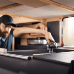 An image showcasing a hands-on tutorial on building a truck camper