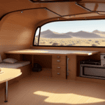 An image showcasing a step-by-step guide on building a teardrop camper
