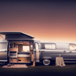 An image showcasing a spacious minivan interior transformed into a cozy camper
