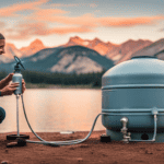 An image that showcases a step-by-step guide on emptying a fresh water tank on a camper