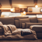 An image showcasing a cozy camper interior