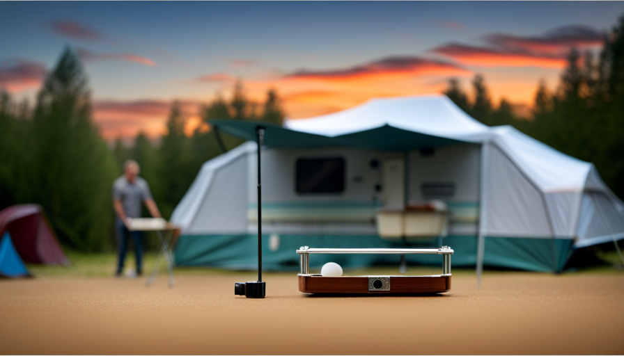 An image showcasing a step-by-step guide on popping up a pop-up camper