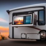 An image that showcases a step-by-step visual guide on turning on a fridge in a pop-up camper