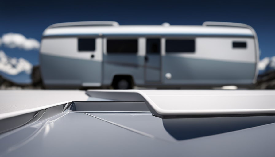 An image that showcases a close-up view of a sturdy camper roof, revealing its composition
