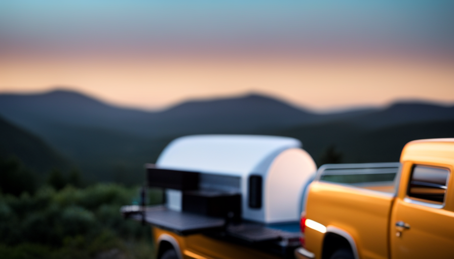 An image capturing the perfect harmony between a sturdy truck bed and a compact camper