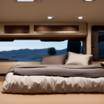 An image that showcases a compact truck adorned with a cozy, detachable living space