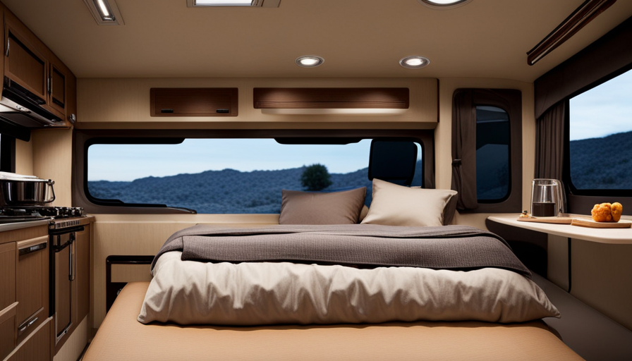 An image that showcases a compact truck adorned with a cozy, detachable living space