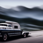 An image showcasing a sturdy Chevy 1500 truck effortlessly towing a spacious camper trailer