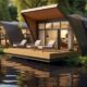 Glamping Thorsten Meyer Create an image depicting a serene river setting fcc53623 6a13 4f91 80e0 00381ad65516 IP410835
