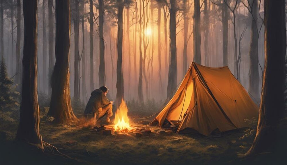 camping discreetly in nature