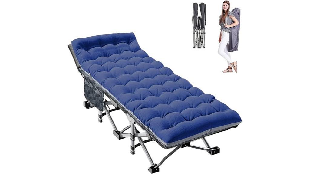 aboron camping cot with mat