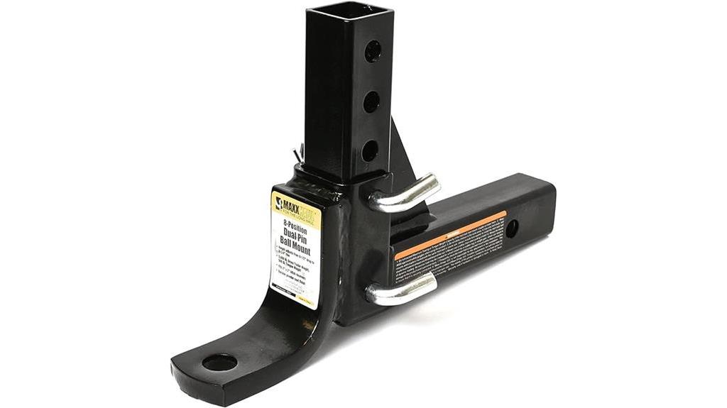 adjustable ball mount hitch