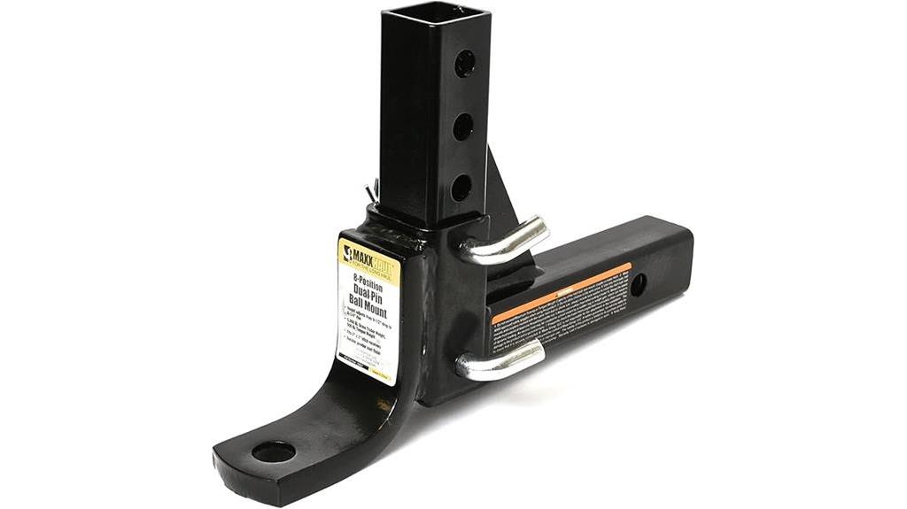 adjustable trailer hitch mount