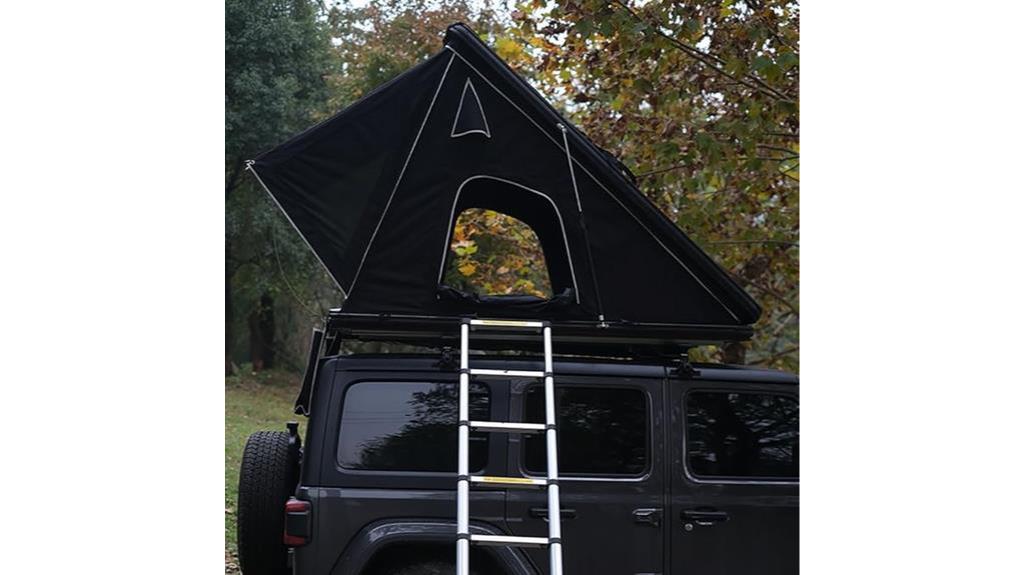 all black rooftop tent