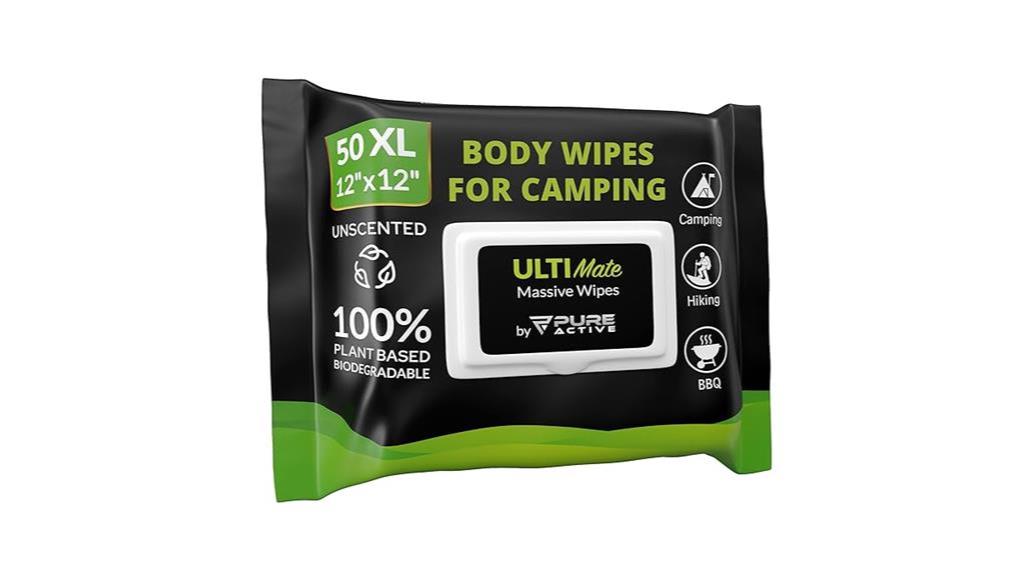 biodegradable camping body wipes