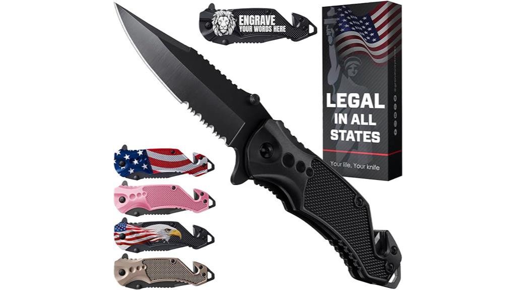 black folding pocket knife