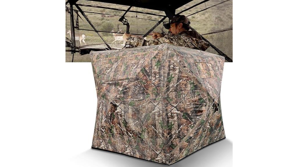 camo hunting blind for two