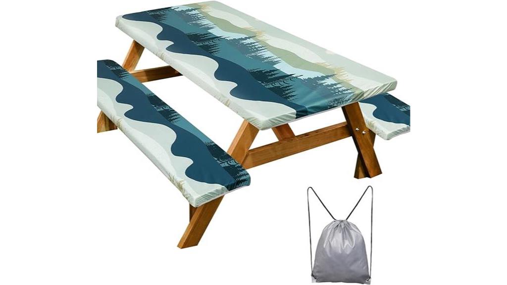 camping table and bench covers