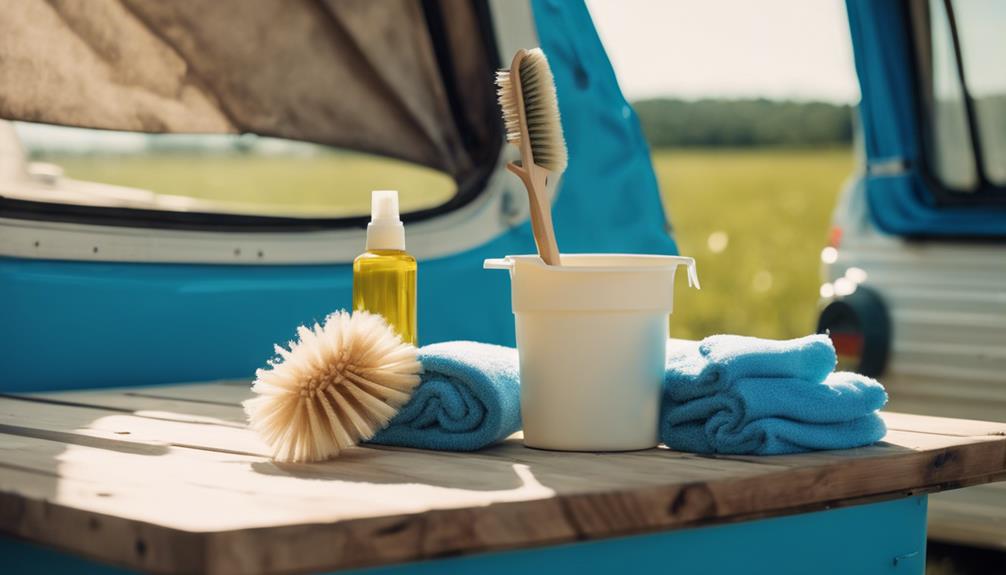 cleaning a pop up camper