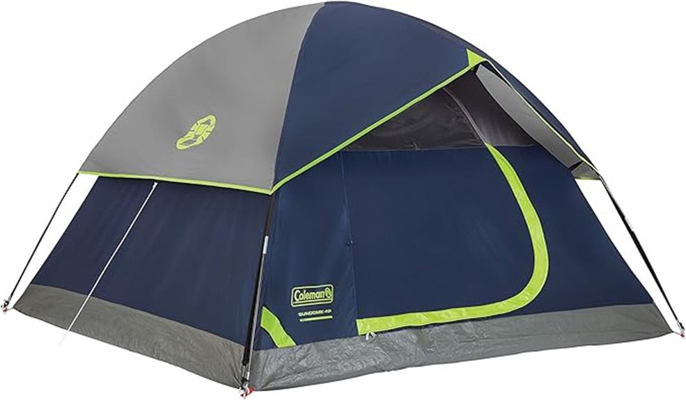 coleman sundome tent capacity