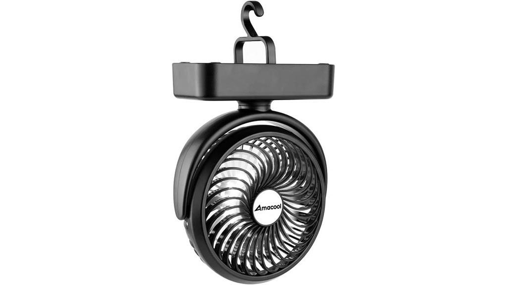 compact led camping fan