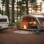 convenient pop up campers with showers