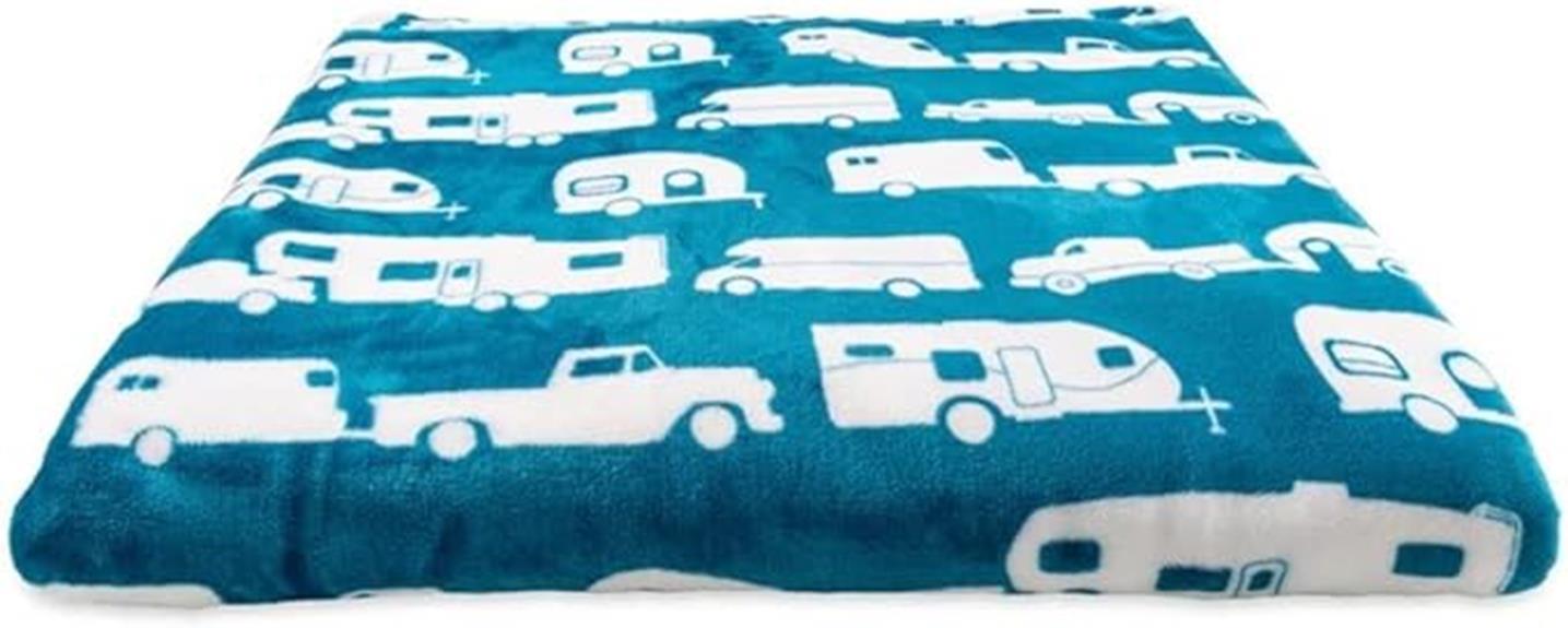 cozy campsite fleece blanket