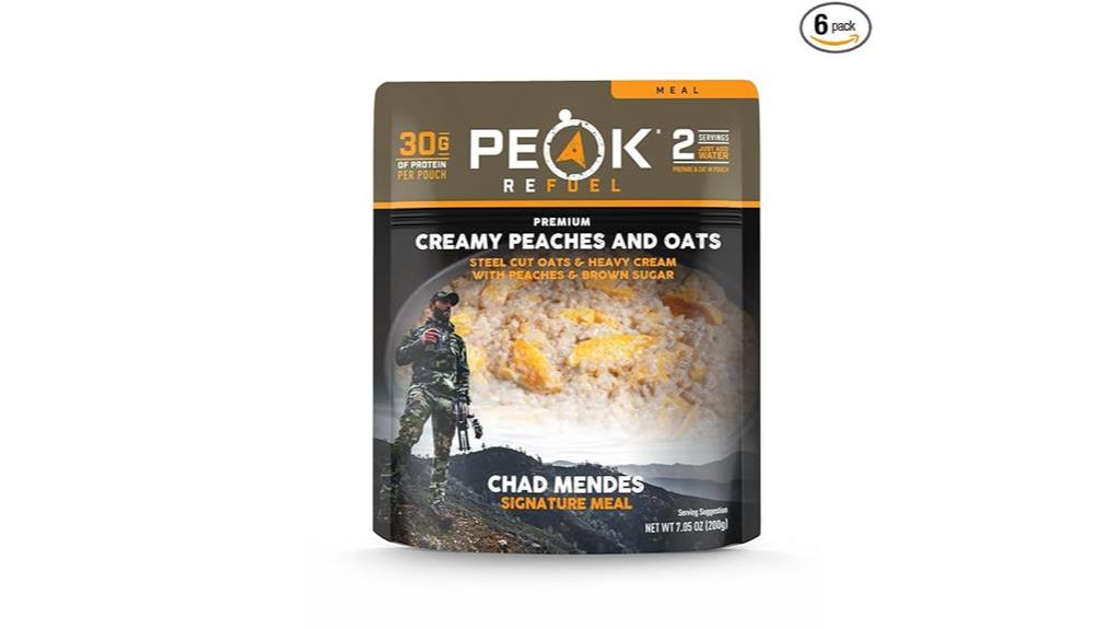 creamy peaches oats meal