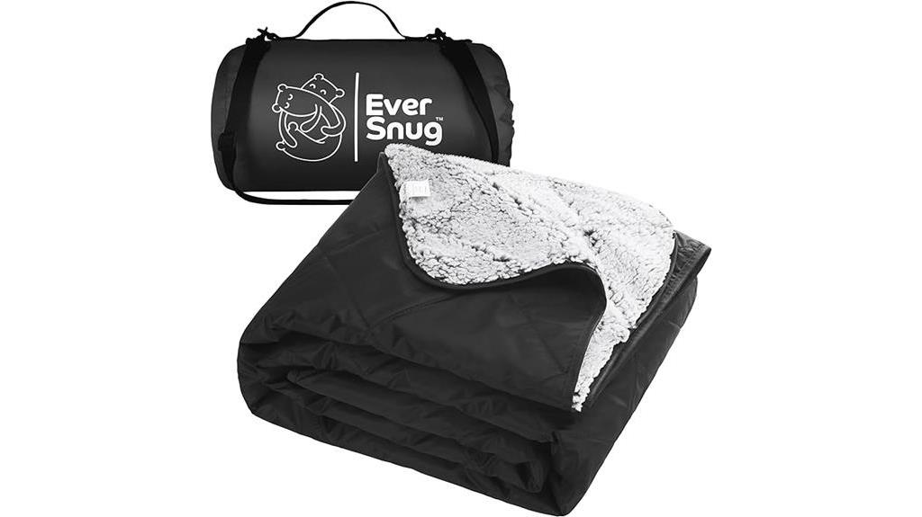 eversnug sherpa camping blanket