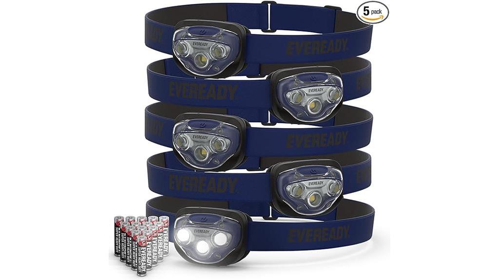 five pack eveready led headlamps