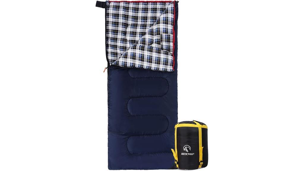 flannel sleeping bag camping