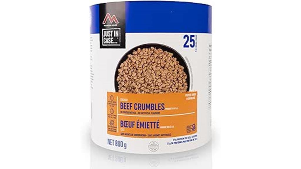 freeze dried beef emergency food