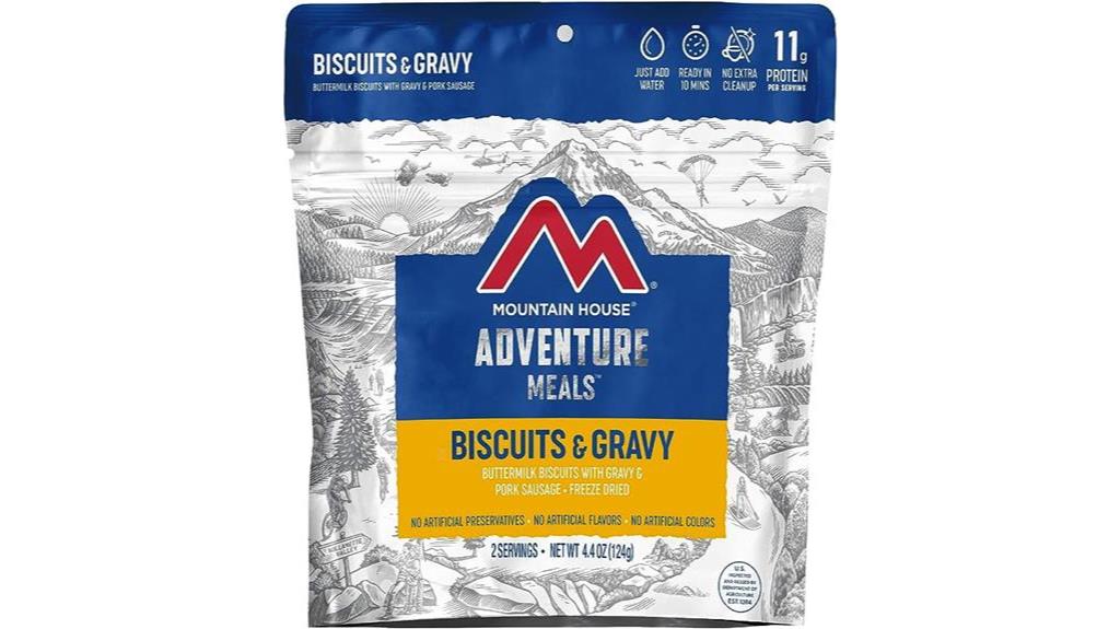 freeze dried camping meal option