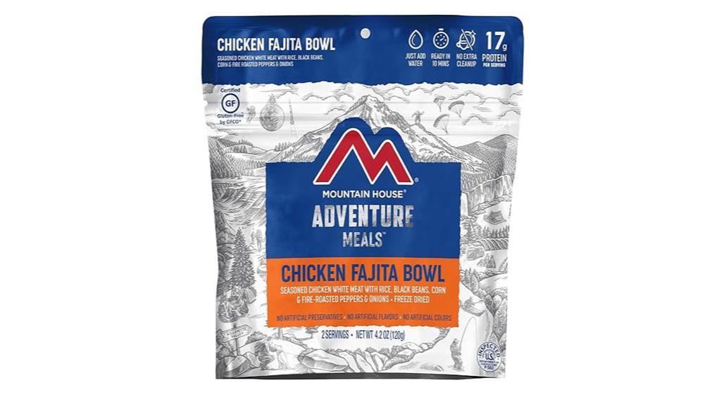 freeze dried fajita bowl