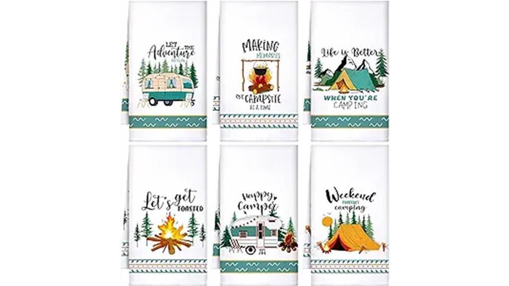 funny camping kitchen towels