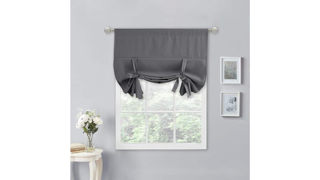 gray blackout kitchen curtain