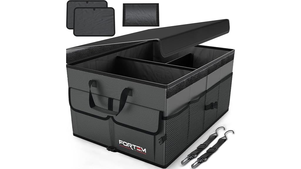 grey 65l trunk organizer