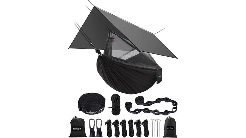 hammock camping rain fly