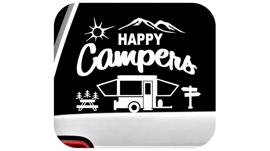 happy campers car decal