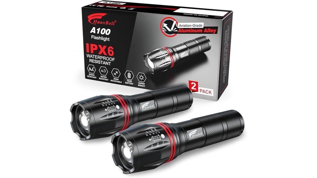 hausbell led flashlight pack