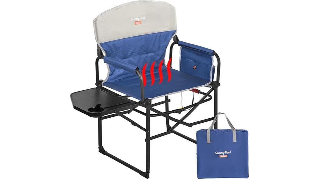 heated camping directors chair