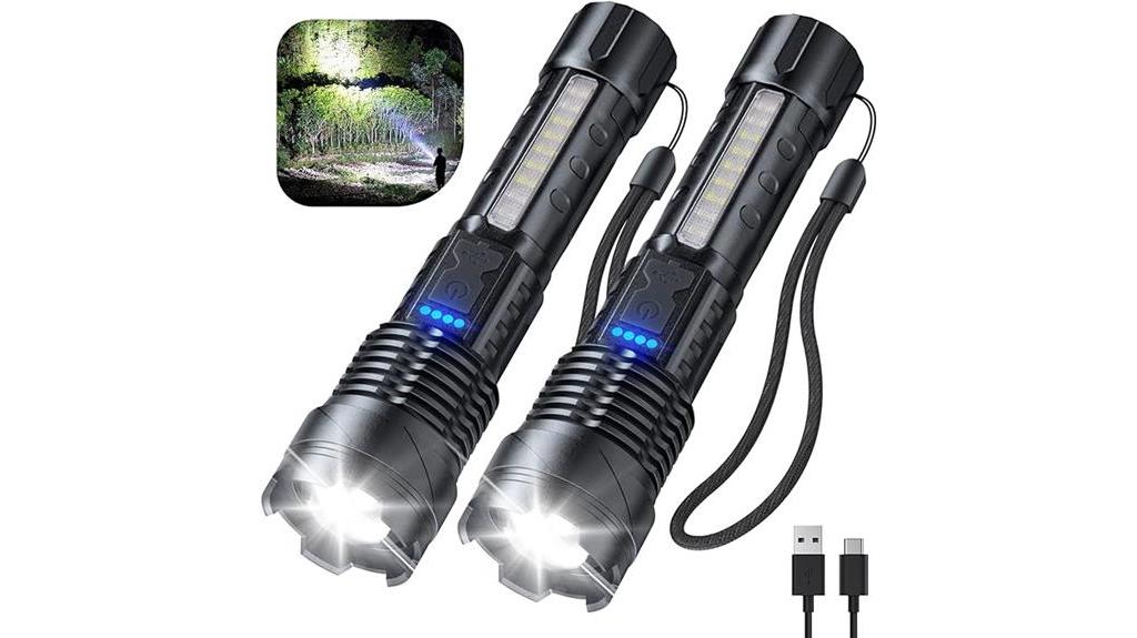 high lumens flashlight set