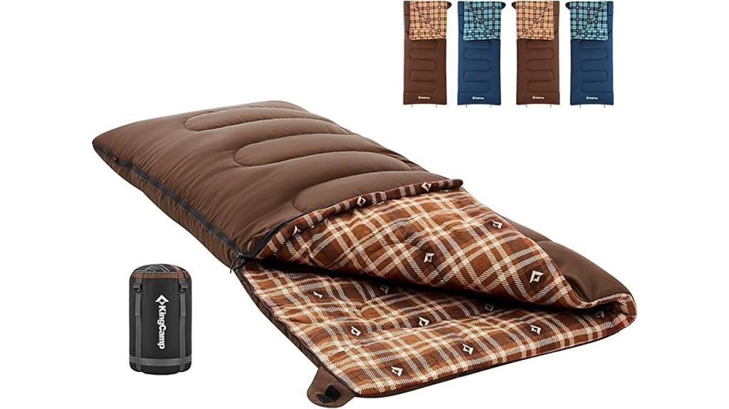 kingcamp flannel sleeping bag