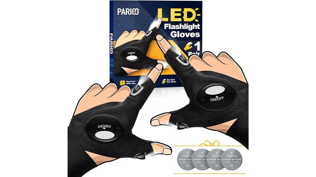 led flashlight gloves for men