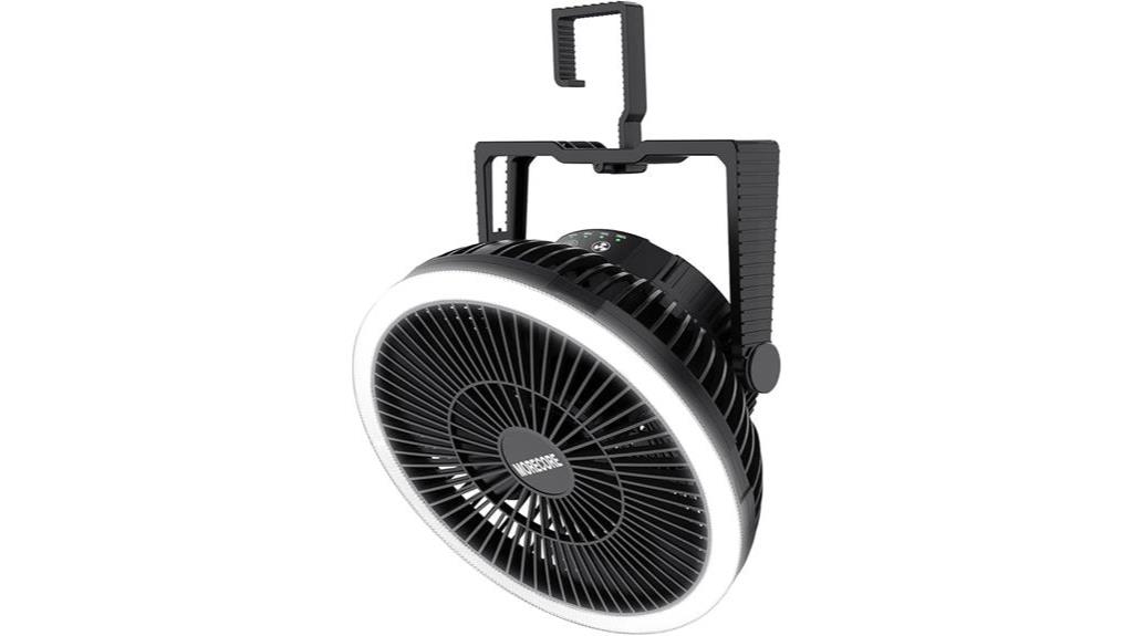 led lantern camping fan